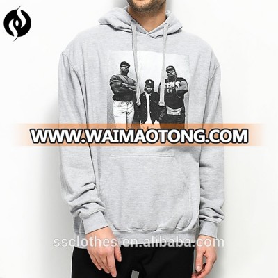 New arrival print custom cheap kangaroo pocket hip hop hoodies for men