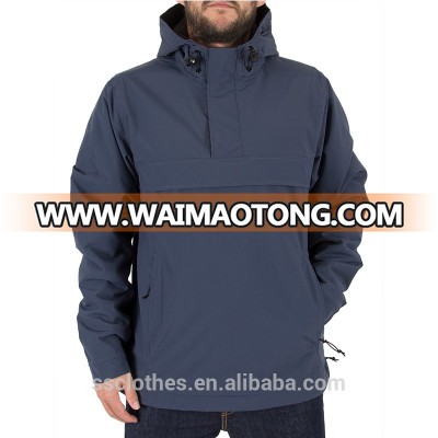 Mens side zipper anorak pullover windbreaker wholesale blank streetwear