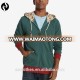 High quality custom casual print green soft streetwear cotton zip up hoodie