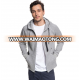 Wholesale blank grey mens full zip hoodies mens/men hooded sweatshirt hoodie with chest pocket hoodie sweatshirt with zipper