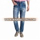 factory Guangzhou ripped damaged wash skinny jeans men denim jeans